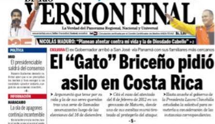 Versión Final: El “Gato” Briceño pidió asilo en Costa Rica