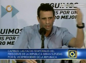Capriles pide a los presidentes de América Latina no prestarse al juego de un partido