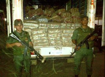 Retenido un camión en Achaguas con 6,9 toneladas de alimentos