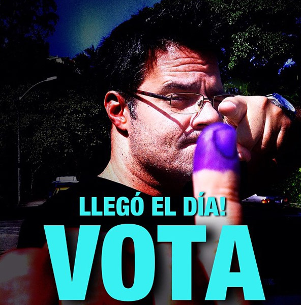 Luis Chataing: Llegó el día, vota (Foto)