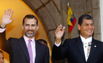 Príncipe Felipe asiste a la toma de posesión de Rafael Correa (Fotos)