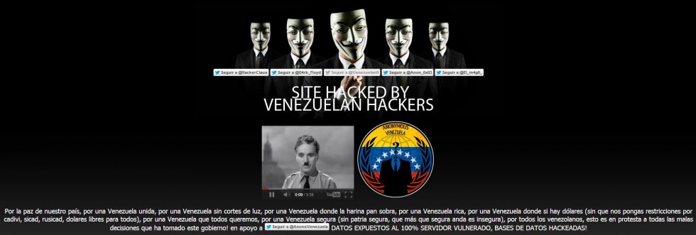 Hackers prometen más ataques contra Gobierno de Maduro