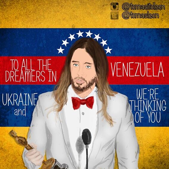 Jared Leto retuiteó dibujo de un venezolano