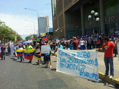 Así está la manifestación contra la mordaza en Carabobo (Foto)