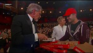 Oscar al mejor reparto de pizza: Ellen DeGeneres (Fotos)