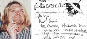 Divulgan carta de Kurt Cobain a su esposa