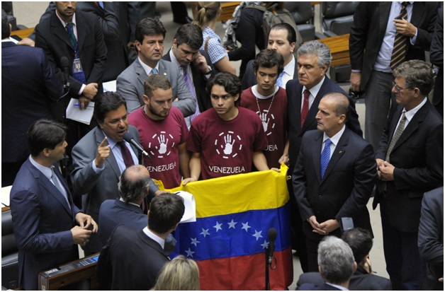 Estudiantes denunciaron violación de derechos humanos en Venezuela en el senado brasileño (Fotos)