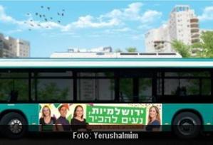 Las mujeres vuelven a la publicidad en los autobuses de Jerusalén