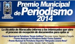 Este viernes cierra plazo para participar en el Premio Municipal de Periodismo 2014 en Maracaibo
