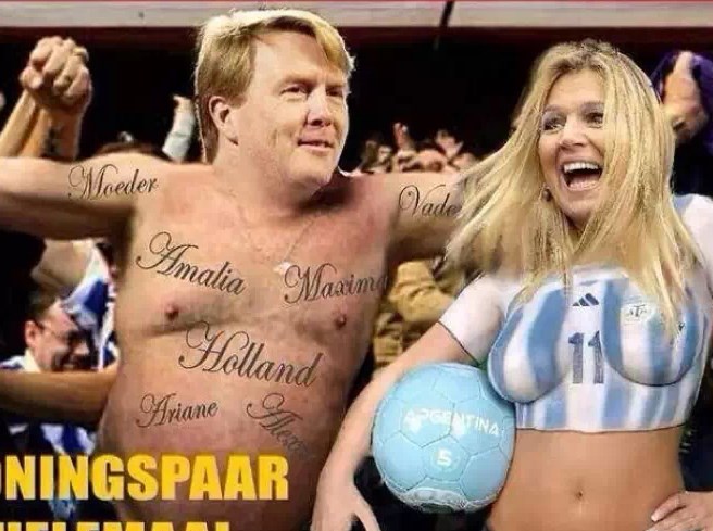 Los memes por el juego Argentina – Holanda que comprometen a la reina Máxima