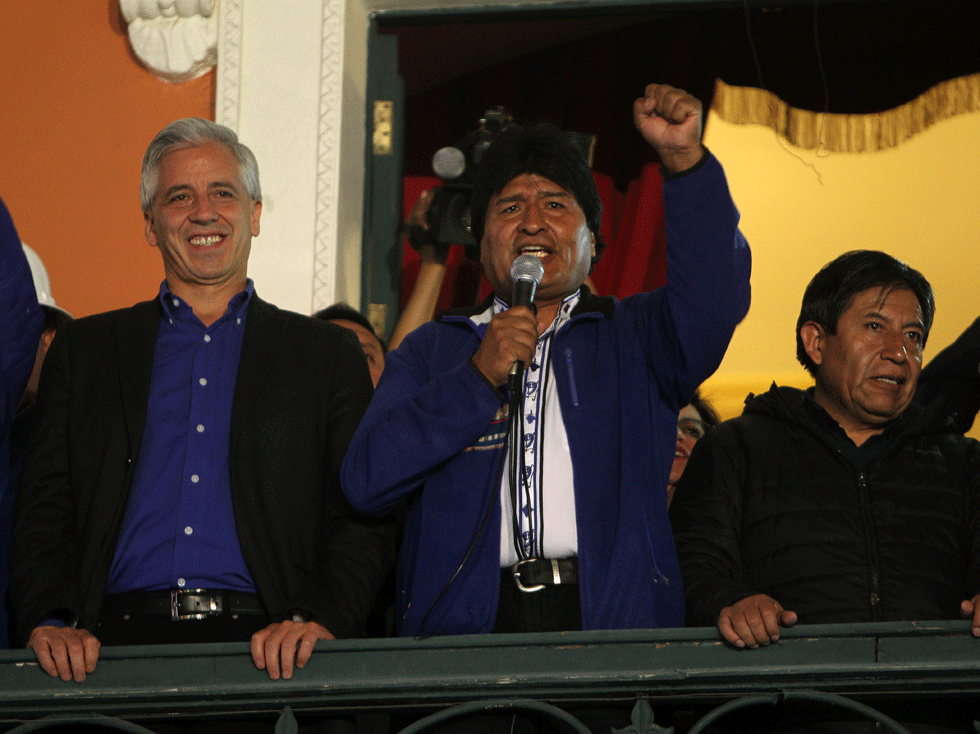 Evo Morales reelegido en Bolivia para un tercer mandato con más del 60%