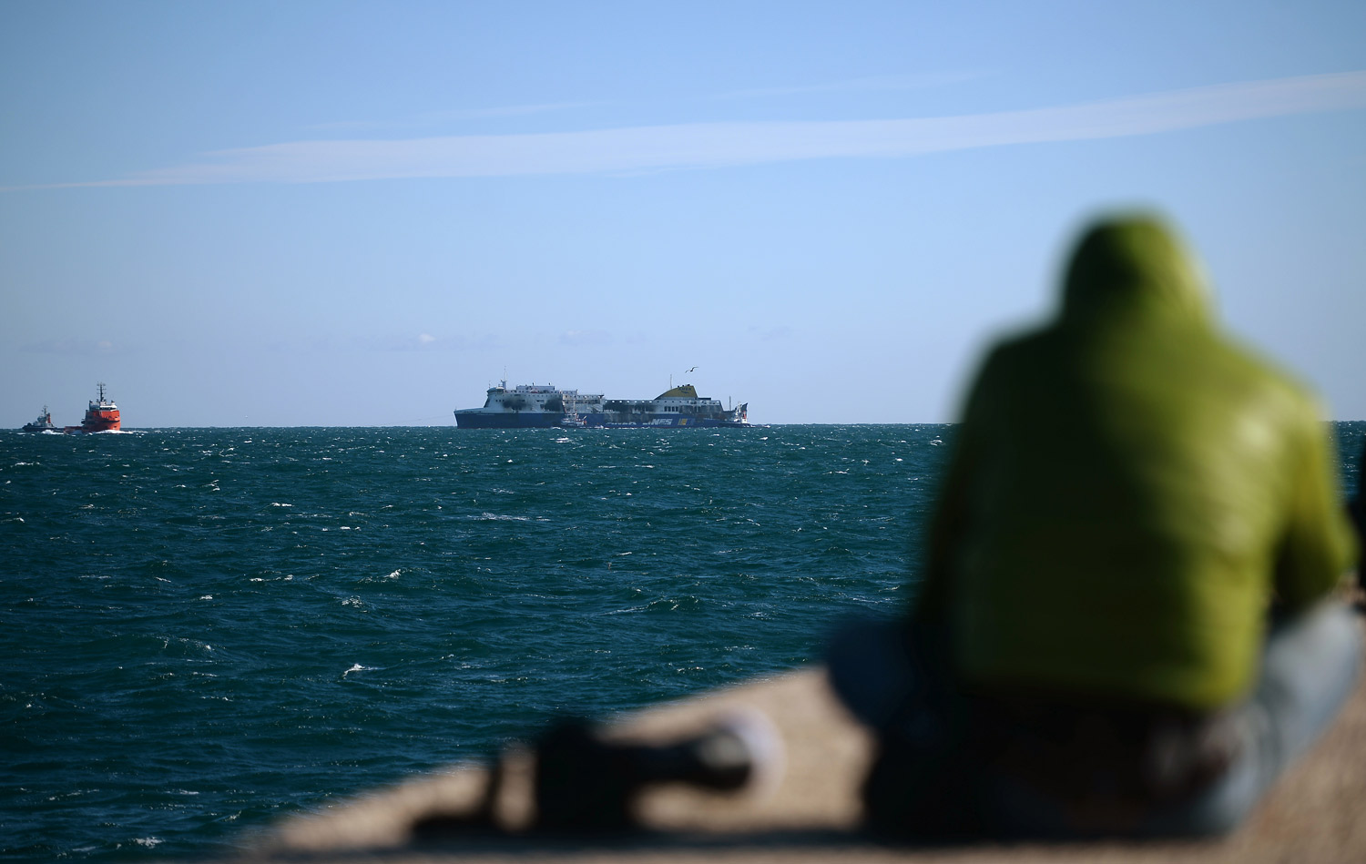 El “Norman Atlantic”, próximo al puerto de Bríndisi