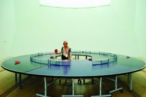 ¡Impresionante! Mesa de ping pong redonda