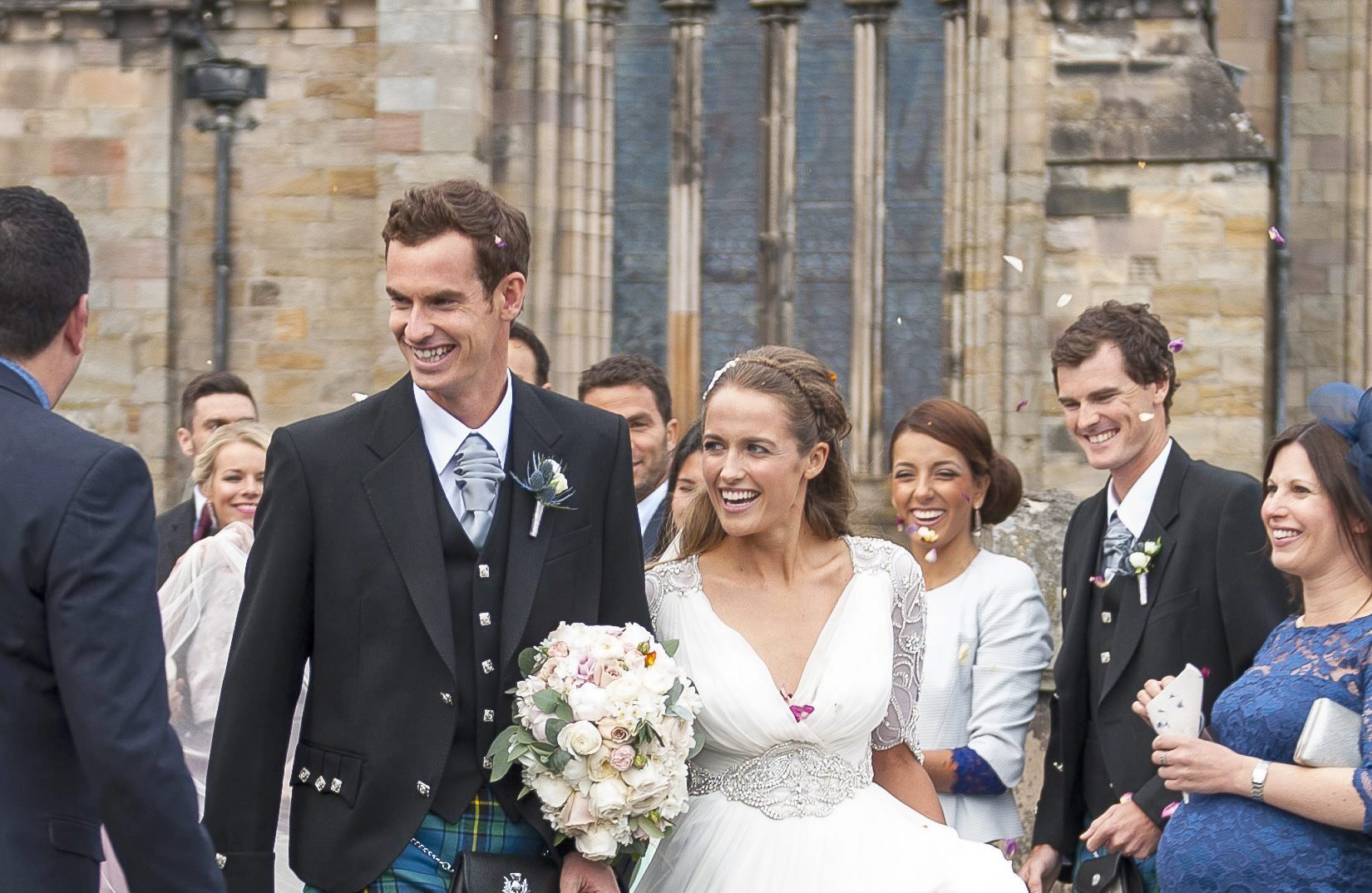 El tenista Andy Murray contrajo matrimonio con Kim Sears (Fotos)