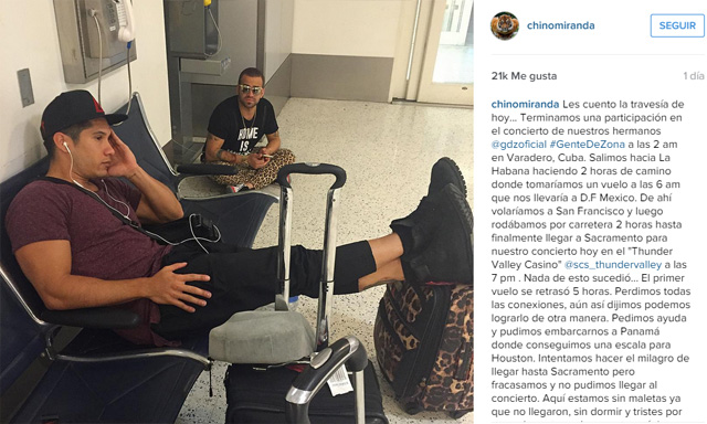 Chino y Nacho se quedaron varados y sin maletas en Cuba