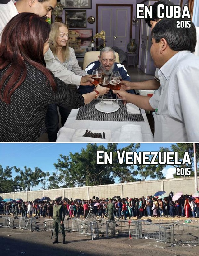 Venezuela y Cuba 2015 (fotocomparación)