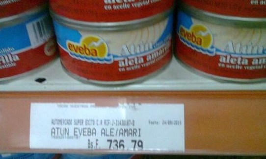 Más de 700 bolívares cuesta una lata de atún