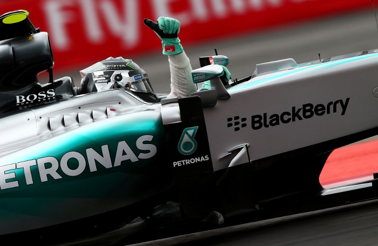 Nico Rosberg en la pole position del Gran Premio de México