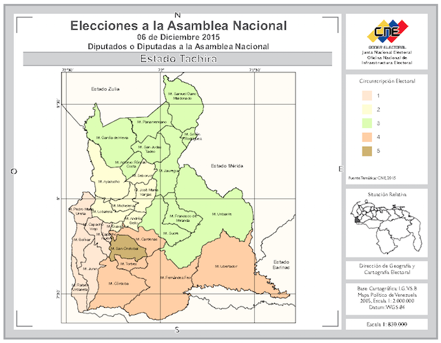 REGIÓN LOS ANDES: Conoce los tarjetones para las elecciones del 6D