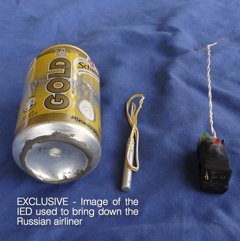 Estado Islámico publica foto de bomba improvisada que habría detonado en avión ruso