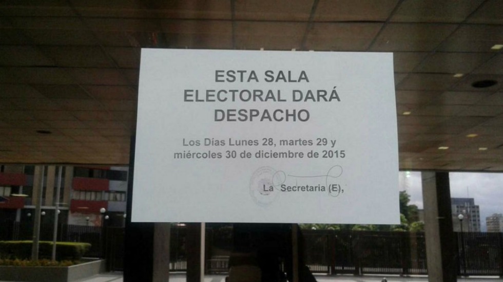 Sala Electoral suspende vacaciones y recibe recursos del Psuv contra resultados del 6D
