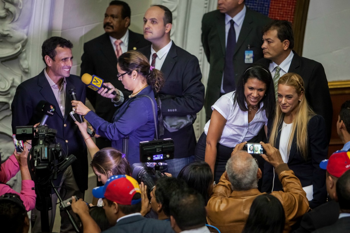 Capriles asegura que la mayoría opositora parlamentaria no será revanchista