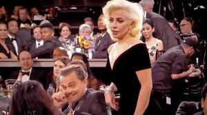 Leonardo DiCaprio explica el porqué de su extraña mirada a Lady Gaga (Video)