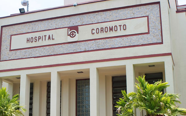 Maracaibo,Venezuela,29/08/2012. Fachada principal del hospital Coromoto.