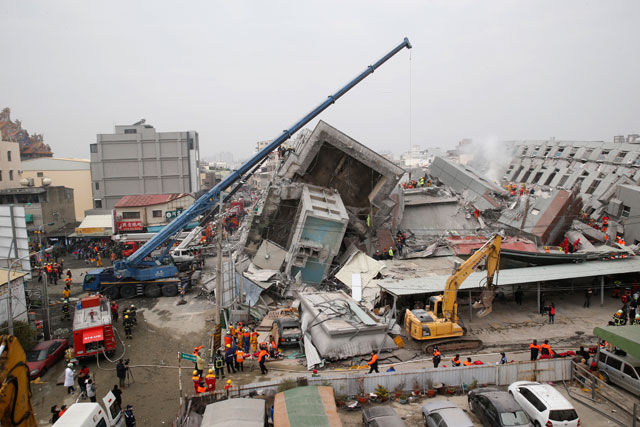 Asciende el número de muertos por terremoto en Taiwán
