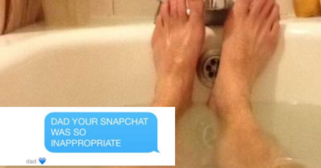Papá que no sabía usar Snapchat le envía foto caliente a su hija