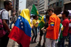 La manifestación chavista en Caracas en apoyo a Lula y Dilma da pena (FOTO)