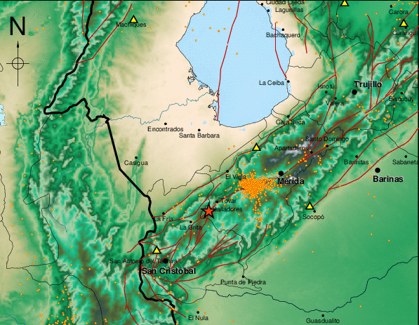 Sismo de magnitud 3.4 se registró en Bailadores