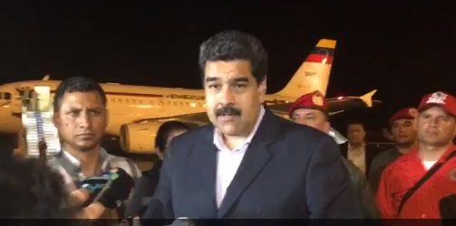 Maduro arribó a La Habana para la firma de acuerdos de paz en Colombia