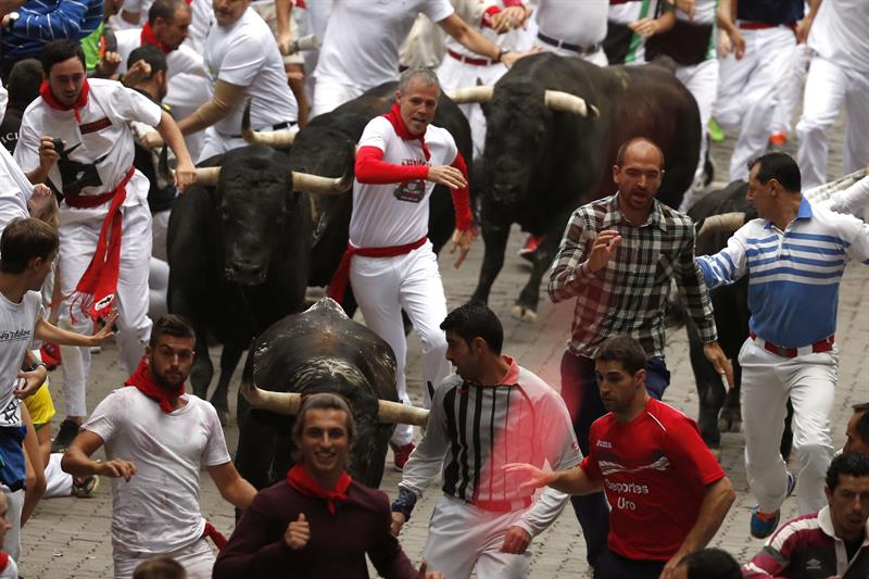 Rápido, noble y limpio encierro de hoy en los Sanfermines