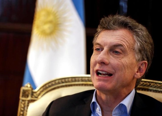 El presidente de Argentina, Mauricio Macri (Foto archivo Reuters)