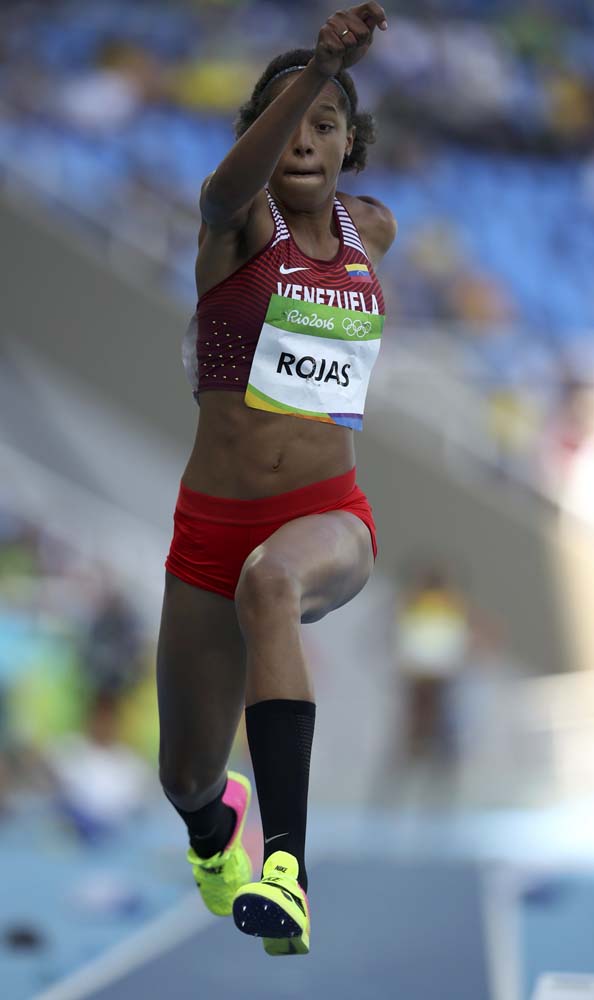 2016 Rio Olympics - Athletics - Preliminary - Women's Triple Jump Qualifying Round - Groups - Olympic Stadium - Rio de Janeiro, Brazil - 13/08/2016.     Yulimar Rojas (VEN) of Venezuela competes.   REUTERS/Phil Noble  FOR EDITORIAL USE ONLY. NOT FOR SALE FOR MARKETING OR ADVERTISING CAMPAIGNS.