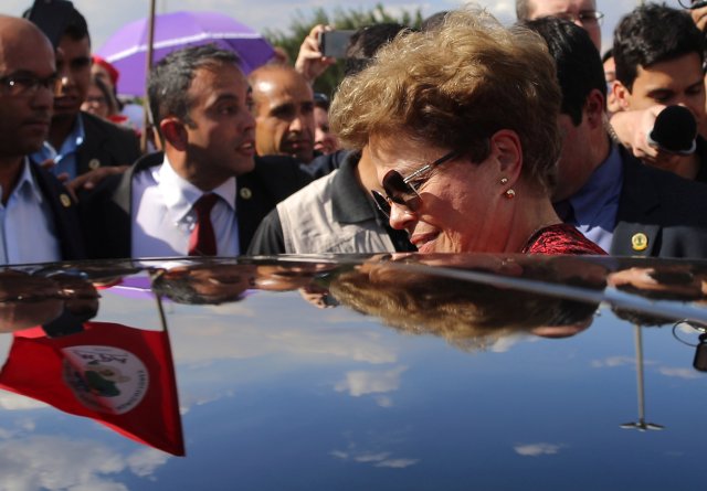 Brazil's former President Dilma Rousseff leaves the Alvorada Palace, the presidential residence, after a vote in Brazil's Senate stripped Rousseff of the presidency, in Brasilia, Brazil, September 6, 2016. REUTERS/Adriano Machado