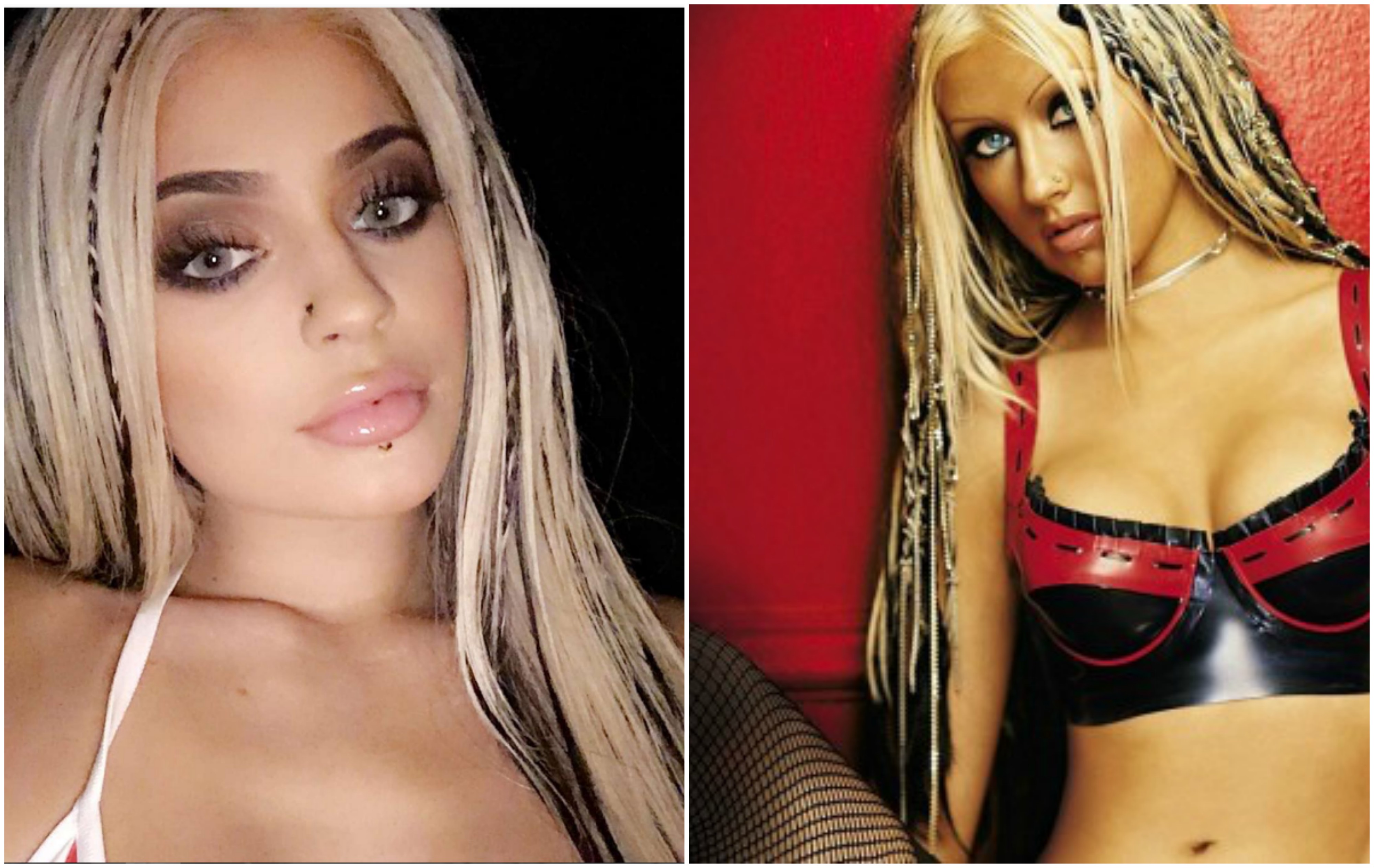 Kylie Jenner se disfrazó nuevamente de Christina Aguilera y esto fue lo que pasó (+pechos)