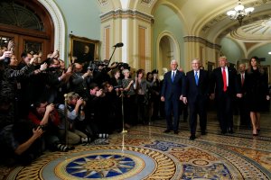 Trump se reunió con los líderes republicanos del Congreso (Fotos)