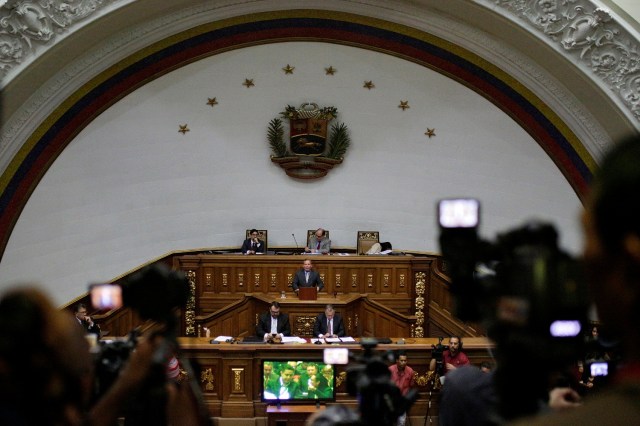 A general view is seen of Venezuela's National Assembly during a session in Caracas, Venezuela January 9, 2017. REUTERS/Marco Bello