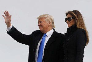 Donald Trump llega a Washington, un día antes de su investidura