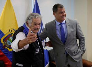 Correa se reúne con Pepe Mujica, observador electoral Unasur