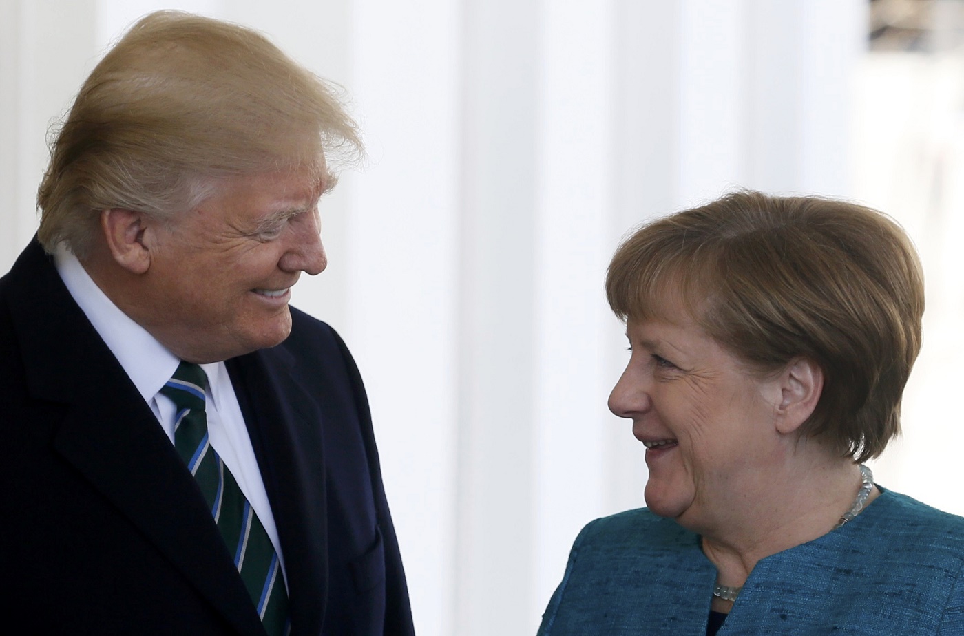 Donald Trump recibe a Angela Merkel en la Casa Blanca (Fotos)