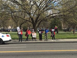 FOTO: La multitudinaria protesta chavista en Washington contra el imperialismo de la OEA (triste ironía)