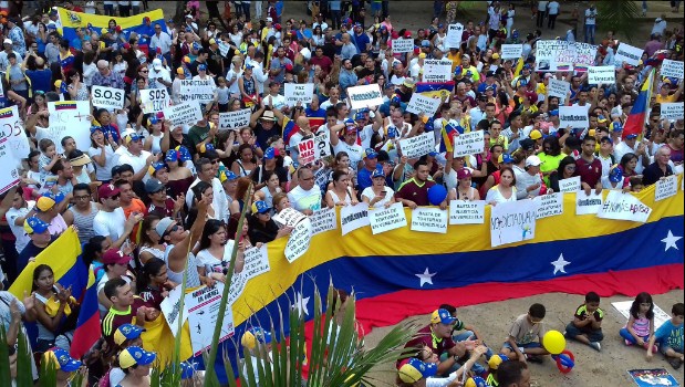 Venezolanos protestaron en panamá. Foto: @TrafficPanama
