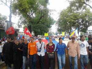 Bloque Parlamentario de Aragua marchó junto a los trabajadores exigiendo sus derechos