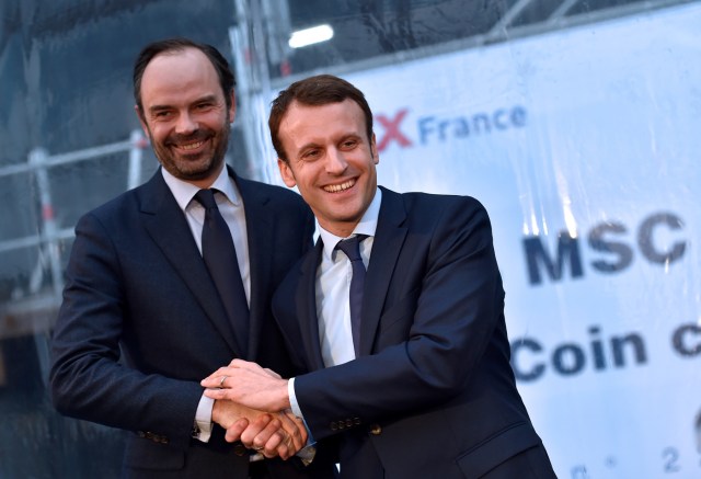 Edouard Philippe y Emmanuel Macron. Foto: AFP