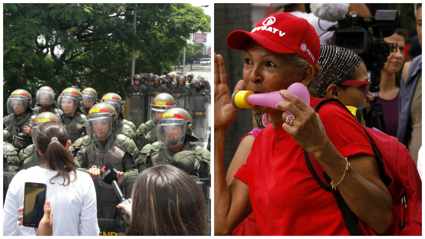 ¿Igualdad? A las oficialistas las dejaron completar su marcha y hasta entregaron documento en la Defensoría