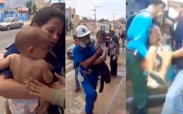 Guardería afectada por lacrimógenas de la GNB en Maracaibo (videos)