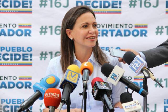 La coordinadora nacional de Vente Venezuela, María Corina Machado (Foto: Régulo Gómez / LaPatilla)